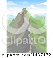 Poster, Art Print Of Landscape Showing A Mountain Ridge
