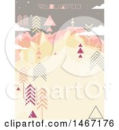Clipart Of A Geometric Landscape Of Mountains Royalty Free Vector Illustration