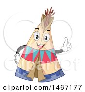 Happy Tipi Mascot Giving A Thumb Up