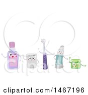 Poster, Art Print Of Group Of Oral Hygiene Characters