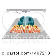 Poster, Art Print Of 3d Printing Machine With Text