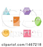 Poster, Art Print Of Shape Characters Holding Signs
