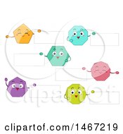 Clipart Of Shape Characters Holding Signs Royalty Free Vector Illustration