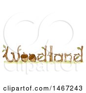 Poster, Art Print Of Sketched Woodland Word Design With Acorns