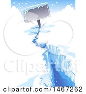 Poster, Art Print Of Frozen Zign In A Crack Of An Iceberg