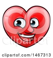 Poster, Art Print Of Happy Red Love Heart Character