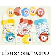 Poster, Art Print Of Bingo Card And Balls Background