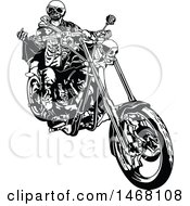 Poster, Art Print Of Skeleton Biker
