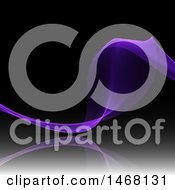 Clipart Of A Purple Flowing Wave Royalty Free Vector Illustration