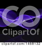 Clipart Of A Background Of A Purple Wave Royalty Free Illustration