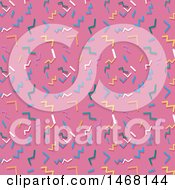 Poster, Art Print Of Background Of Retro Styled Confetti On Pink