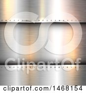 Clipart Of A Shiny Metal Background Royalty Free Vector Illustration