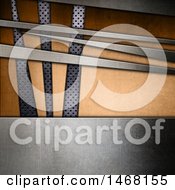 Clipart Of A Dual Toned And Textured Metal Background Royalty Free Illustration