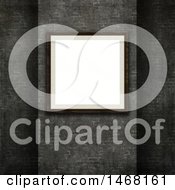 Clipart Of A 3d Blank Picture Frame On A Brick Wall Royalty Free Illustration