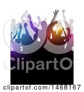 Poster, Art Print Of Silhouetted Group Of Party People