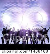 Poster, Art Print Of Silhouetted Group Of Party People Dancing