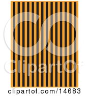 Poster, Art Print Of Orange Background With Vertical Black Stripes Clipart Illustration