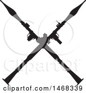 Poster, Art Print Of Silhouetted Crossed Rifle Design