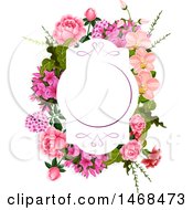 Clipart Of A Floral Wedding Frame Royalty Free Vector Illustration by Vector Tradition SM