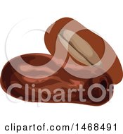 Clipart Of Painted Styled Dried Fruit Royalty Free Vector Illustration