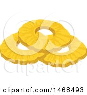 Clipart Of Pineapple Rings Royalty Free Vector Illustration