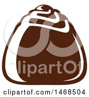 Clipart Of A Chocolate Candy Royalty Free Vector Illustration
