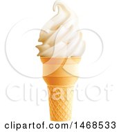 Clipart Of A Vanilla Ice Cream Cone Royalty Free Vector Illustration