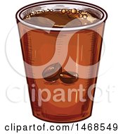 Poster, Art Print Of Sketched Takeout Coffee Cup