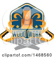 Poster, Art Print Of Carpenter Plane And Saw Design With Text