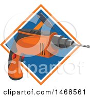 Poster, Art Print Of Power Drill And Hammer Over A Diamond