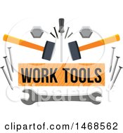 Clipart Of A Work Tools Design Royalty Free Vector Illustration by Vector Tradition SM