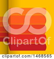 Clipart Of Red Orange And Yellow Infographic Banner Stripes Royalty Free Vector Illustration