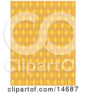 Orange Background With Colorful Diamonds Clipart Illustration