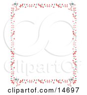 Stationery Background Of With A Border Of Confetti And Martinis Retro Clipart Illustration