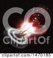 Poster, Art Print Of 3d Target With Darts On The Bullseye