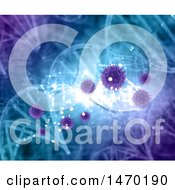 Poster, Art Print Of 3d Virus And Dna Strand Background