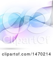 Clipart Of A Blue And Purple Mesh Wave Background Royalty Free Vector Illustration