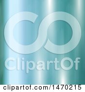 Clipart Of A Brushed Metal Teal Background Royalty Free Vector Illustration