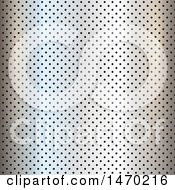 Clipart Of A Silver Shiny Perforated Metal Texture Royalty Free Vector Illustration