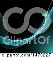 Clipart Of A Flowing Wave Background Royalty Free Vector Illustration