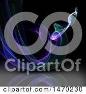 Clipart Of A Background Of Smokey Waves Royalty Free Illustration