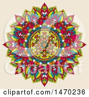 Poster, Art Print Of Colorful Mandala On Beige