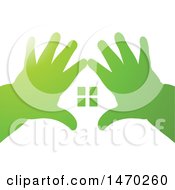 Poster, Art Print Of Pair Of Kids Hands Making A House