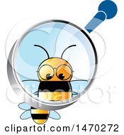 Poster, Art Print Of Bee Under A Magnifying Glass