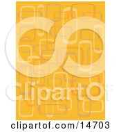 Poster, Art Print Of Abstract Orange Background With Boxes Clipart Illustration