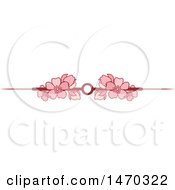 Clipart Of A Pink Floral Blossom Border Royalty Free Vector Illustration by Lal Perera