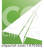 Poster, Art Print Of White Paper Airplane On Green