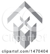 Clipart Of A Gray City Building Design With A Roof Royalty Free Vector Illustration by Lal Perera