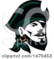 Poster, Art Print Of Retro Male Pirate Wearing A Hat And Eye Patch