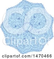 Clipart Of A Blue Mandala Royalty Free Vector Illustration by patrimonio